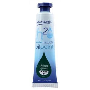 Mont Marte H20 Water Mixable Oil Paint 37ml - Pthalo Green